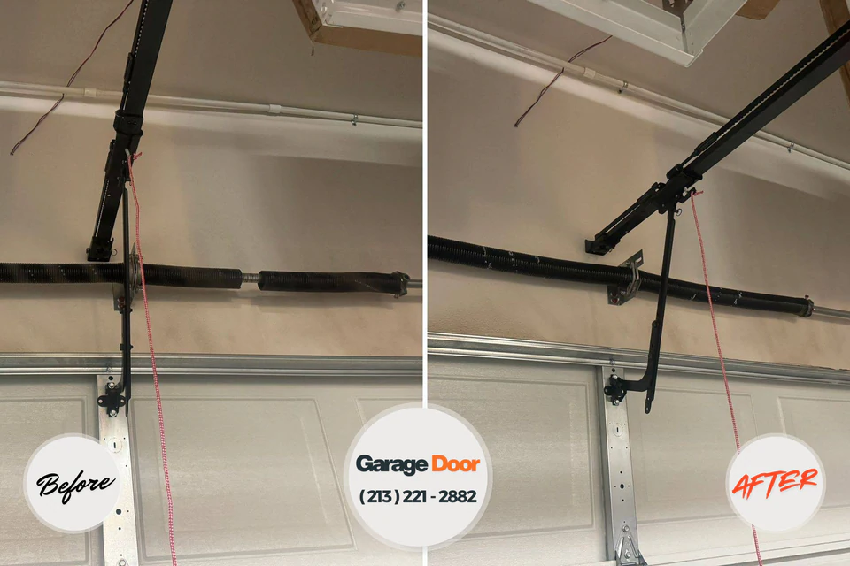 Before and after: garage door repair Dover Beaches South, NJ